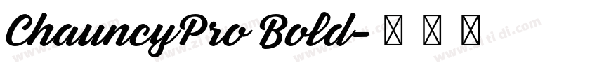 ChauncyPro Bold字体转换